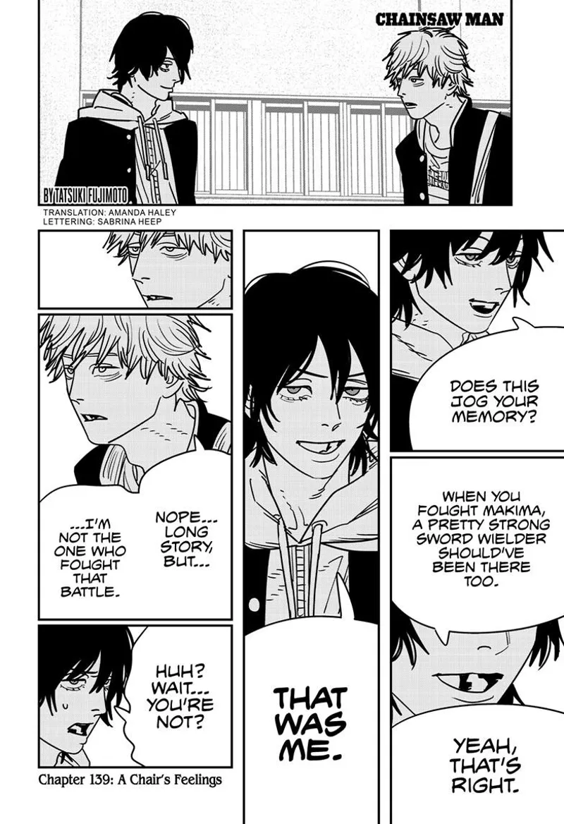 Chainsaw Man Manga Chapter 139 page 1 - A Chair's Feelings