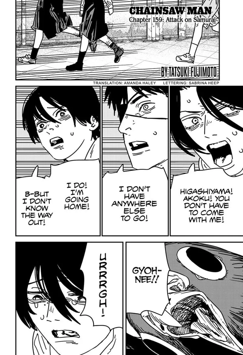 Chainsaw Man Manga Chapter 159 page 1 - Attack on Samurai