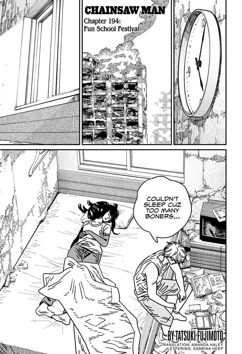 Chainsaw Man Manga Chapter 194 page 1 - Fun School Festival